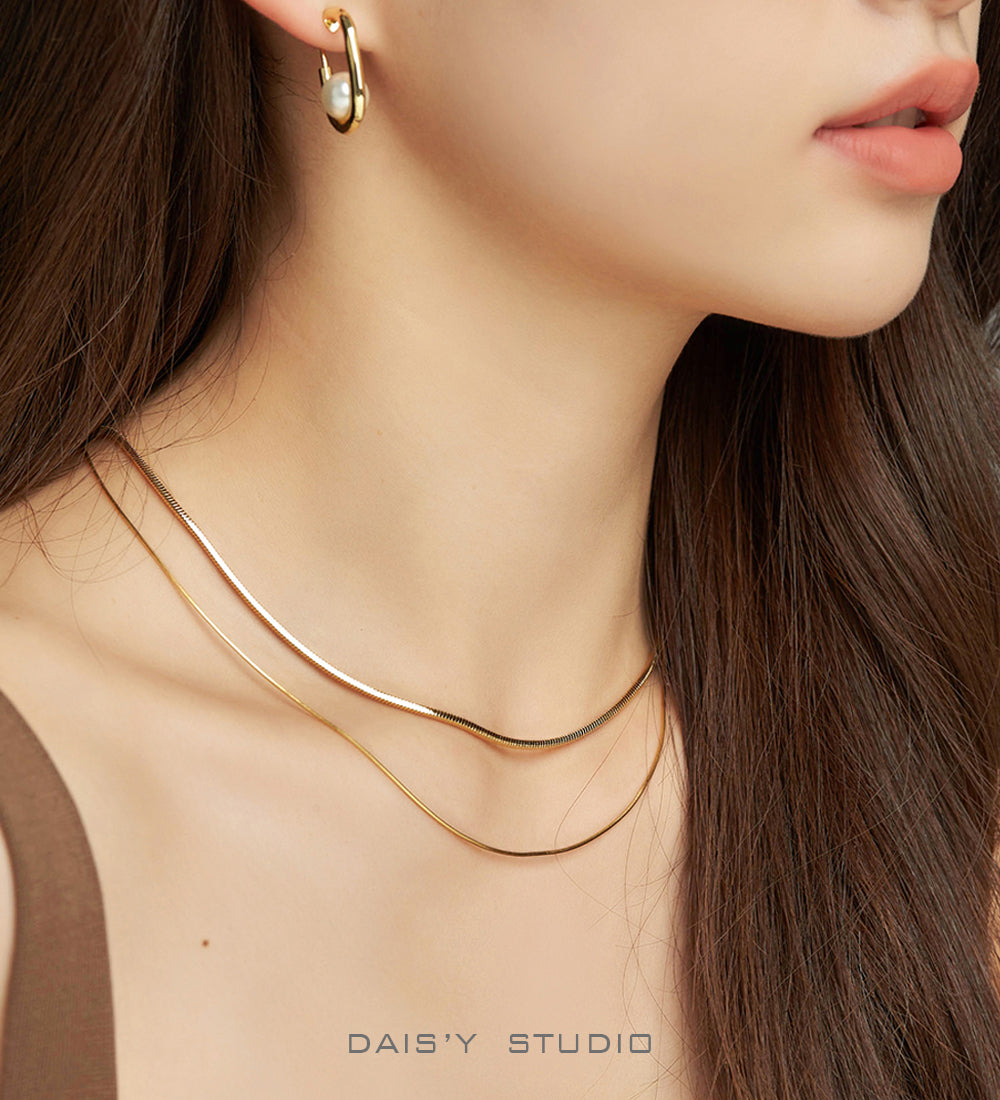 Stackable  Gold Plating Necklace