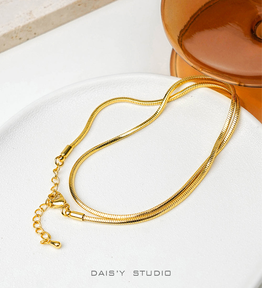 Stackable  Gold Plating Necklace