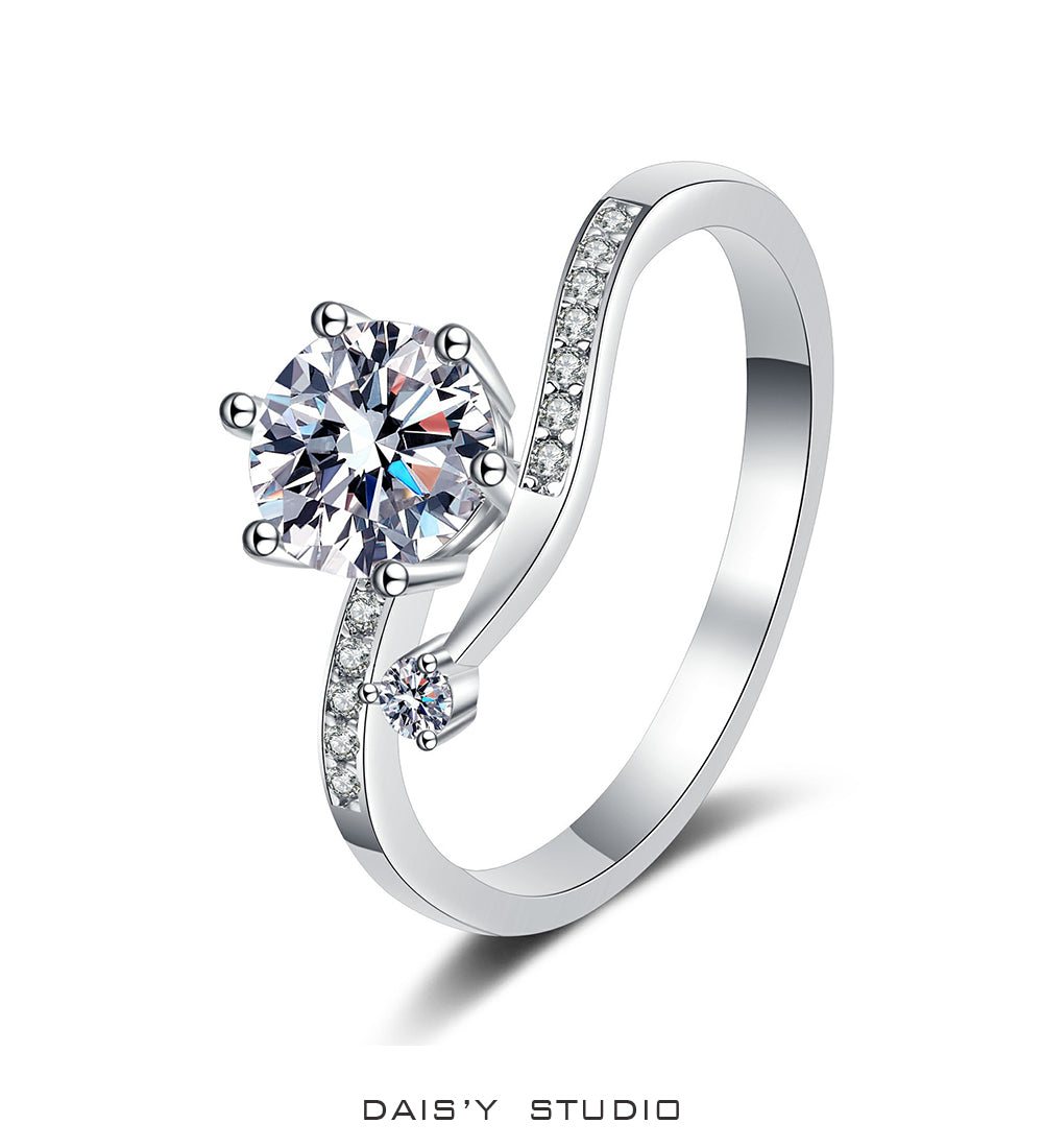 Snowflake Mosanite S925 Silver Ring