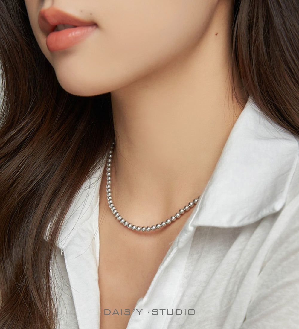 Silver Grey Pearl Necklace