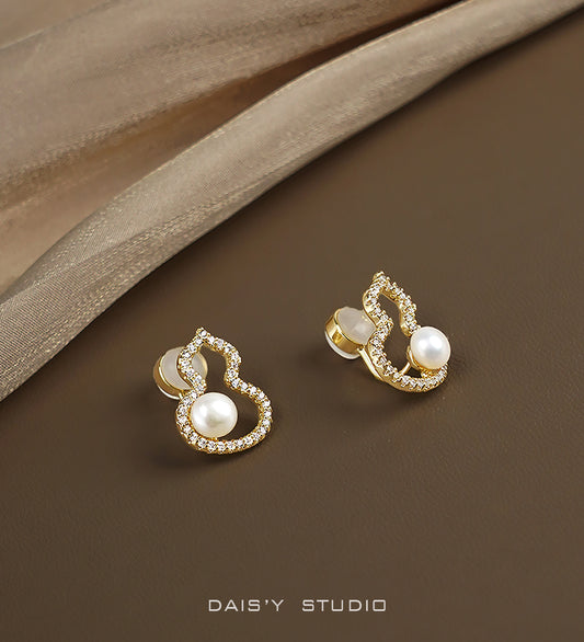 Gourd Pearl Ear Clip Without Ear Holes