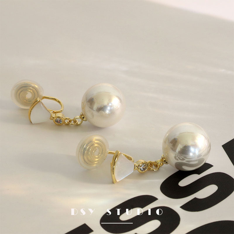 Pearl French Earrings Without Piercing Ears