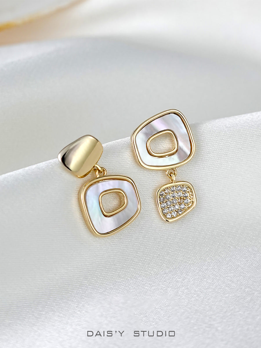 Geometric Shell Ear Clip Earless Earpiercing Female Commuter Omnibus Earrings