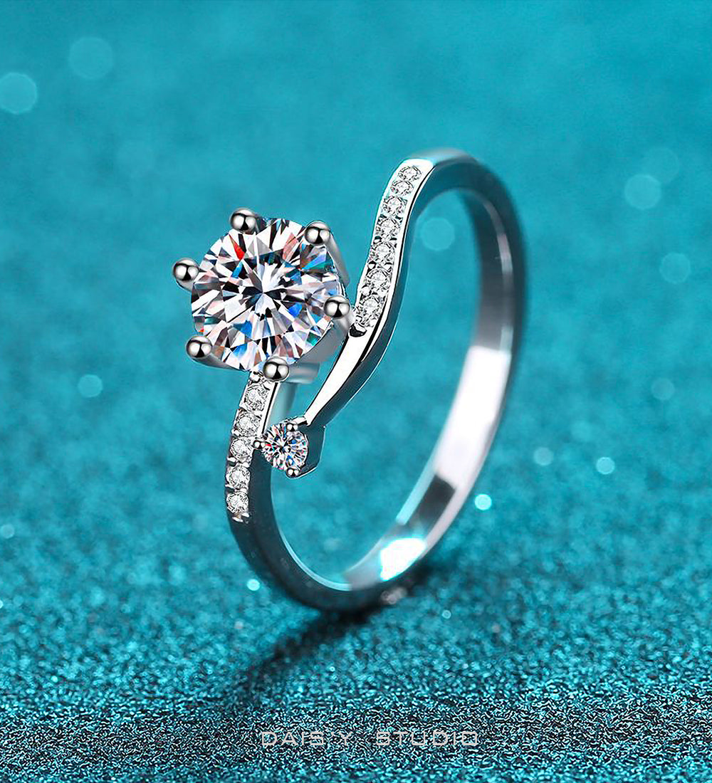 Snowflake Mosanite S925 Silver Ring