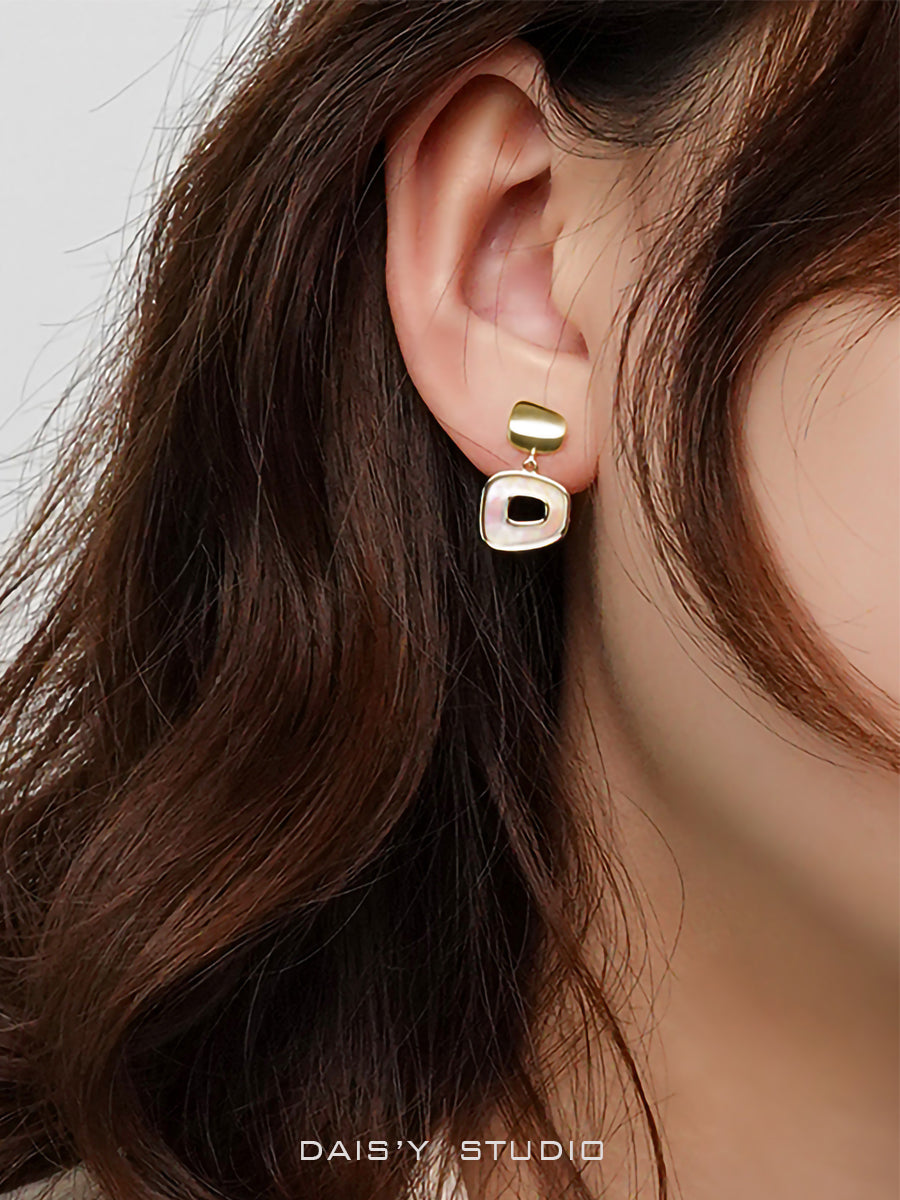 Geometric Shell Ear Clip Earless Earpiercing Female Commuter Omnibus Earrings