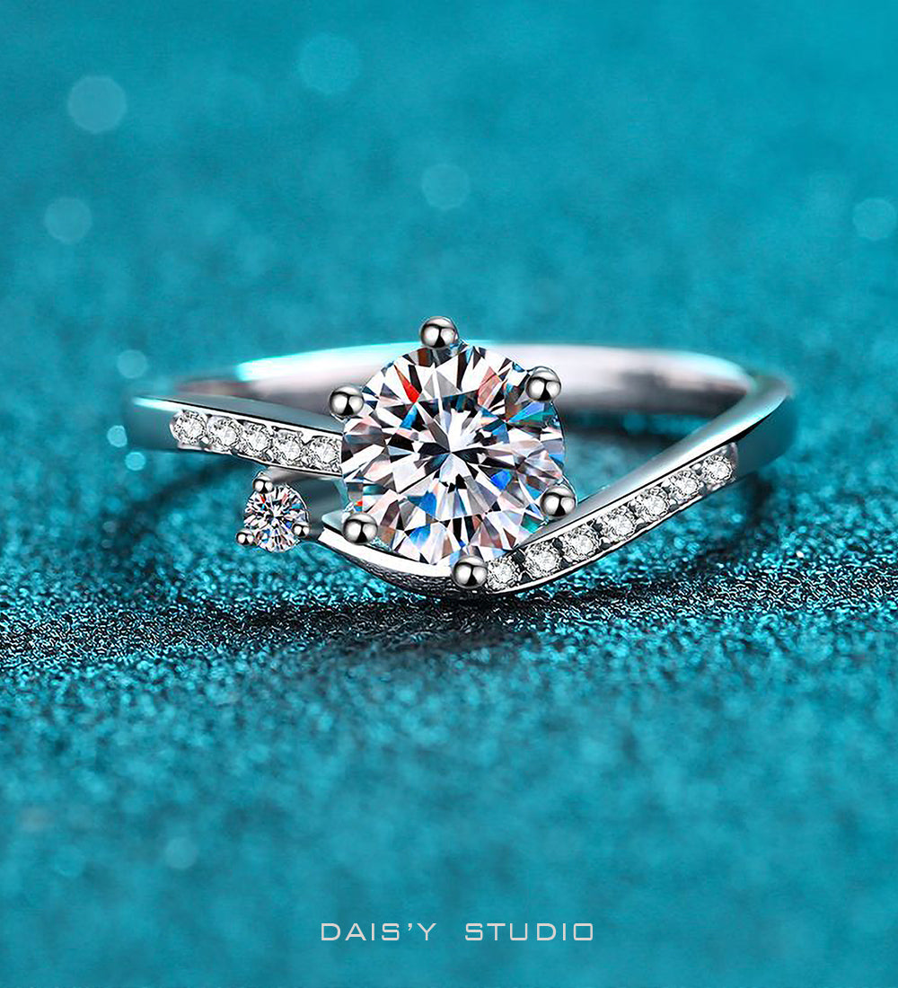 Snowflake Mosanite S925 Silver Ring