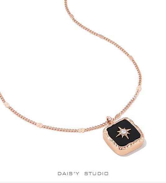 Rose Gold Star Awn Necklace