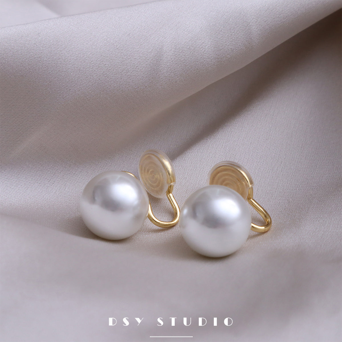 Large Pearl French Stud Earrings